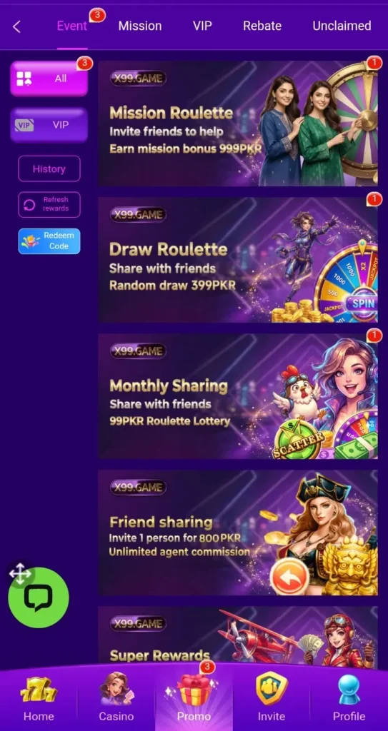 x99 Game mobile gaming app