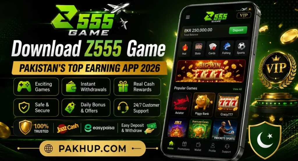 Z555 Game mobile gaming platform in Pakistan