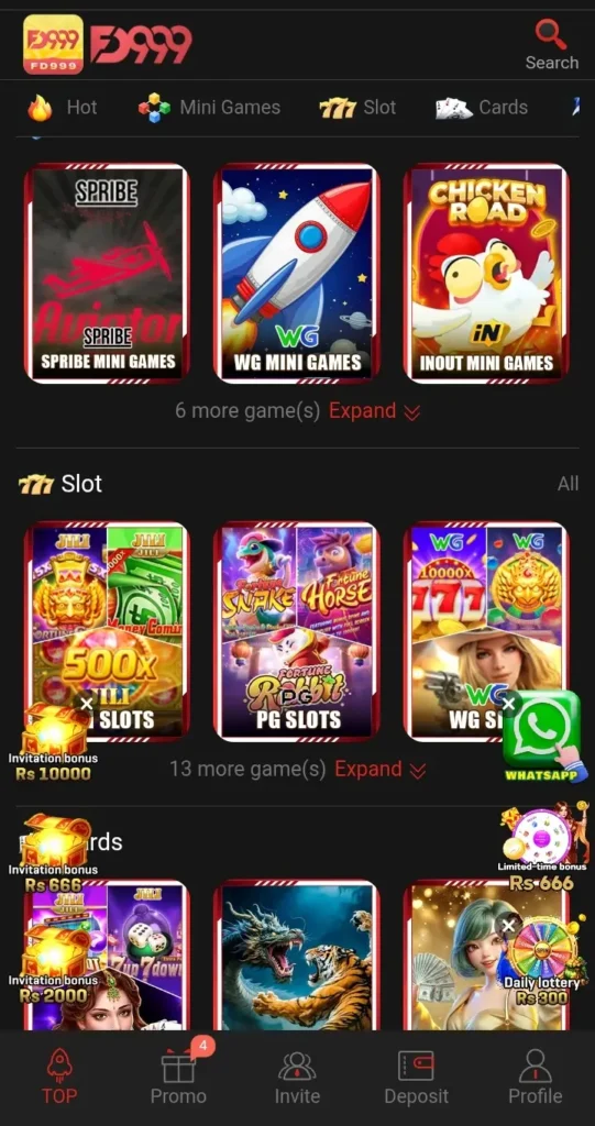 FD999 Game app features